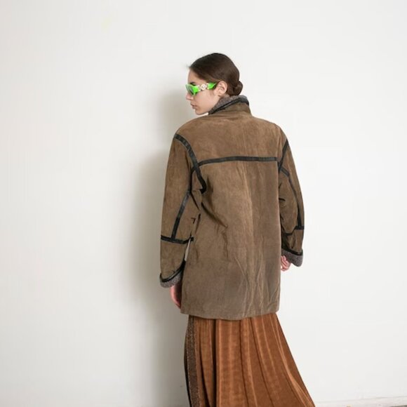 90s shearling sherpa jacket - Picture 9 of 10